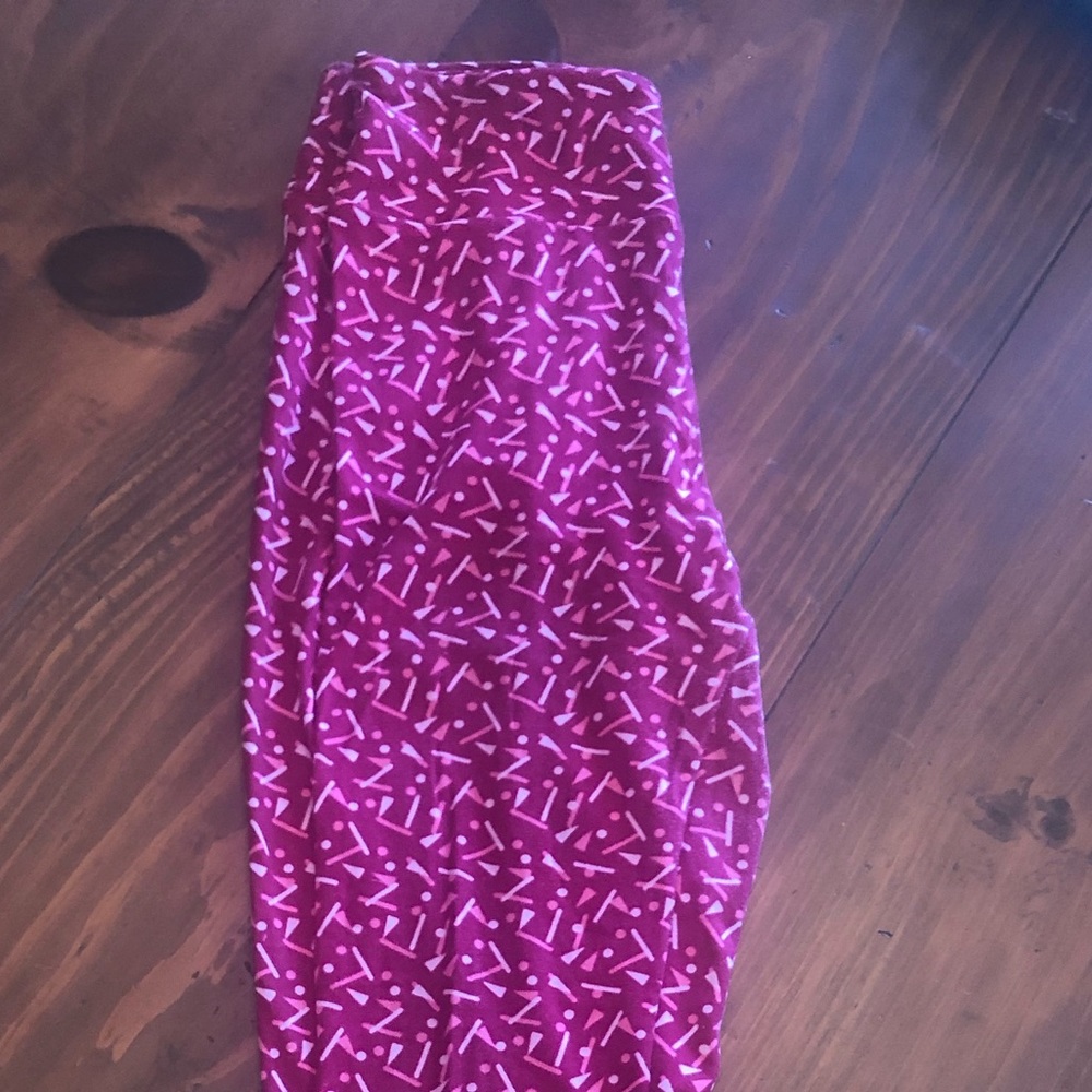 LuLaRoe leggings - red confetti